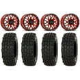 thumbnail image 1 of Raceline Krank 14" Wheels Red 30" XComp ATR Tires Can-Am Commander Maverick Renegade Outlander Defender, 1 of 4
