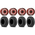 thumbnail image 1 of Raceline Krank 14" Wheels Red +38mm 27" MotoVator Tires Polaris RZR XP 1000 / PRO XP / Ranger XP 900/1000, 1 of 4