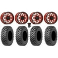 thumbnail image 1 of Raceline Krank 14" Wheels Red +38mm 30" Alpha Tires Polaris RZR XP 1000 / PRO XP / Ranger XP 900/1000, 1 of 4