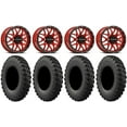 thumbnail image 1 of Raceline Krank 14" Wheels Red +38mm 30" MotoRally Tires Polaris RZR XP 1000 / PRO XP / Ranger XP 900/1000, 1 of 4