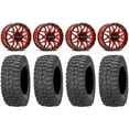 thumbnail image 1 of Raceline Krank 14" Wheels Red +38mm 32" Rock-A-Billy Tires Kawasaki Mule Pro FXT, 1 of 4