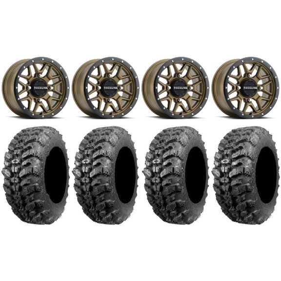 Raceline Krank 15" Wheels Bronze 30" Sniper 920 Tires Can-Am Commander Maverick Renegade Outlander Defender