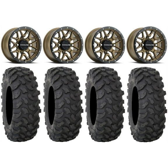 Raceline Krank 15" Wheels Bronze 33" XTR370 Tires Sportsman RZR Ranger