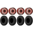 thumbnail image 1 of Raceline Krank 15" Wheels Red 30" Gripper R/T Tires Sportsman RZR Ranger, 1 of 4