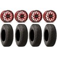 thumbnail image 1 of Raceline Krank 15" Wheels Red 32" BFG KM3 Tires Can-Am Maverick X3 / Honda Pioneer 1000 / Talon, 1 of 4