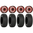 thumbnail image 1 of Raceline Krank 15" Wheels Red 32" RT320 Tires Kawasaki Mule Pro FXT, 1 of 4