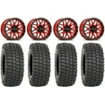 thumbnail image 1 of Raceline Krank 15" Wheels Red 33" XCR350 Tires Can-Am Commander Maverick Renegade Outlander Defender, 1 of 4