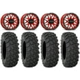 thumbnail image 1 of Raceline Krank 15" Wheels Red 37" XTR370 Tires Sportsman RZR Ranger, 1 of 4