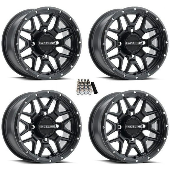 Raceline Krank UTV Wheels/Rims Black 14" Honda Pioneer