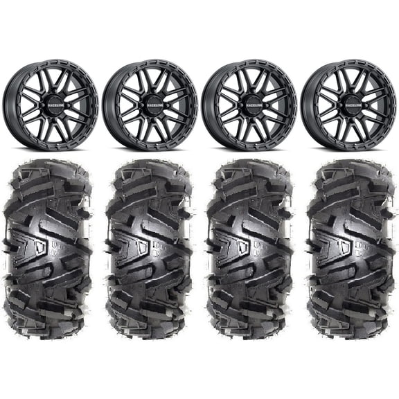 Raceline Krank XL 18" Wheels Black 32" Moto MTC Tires Polaris RZR XP 1000 / PRO XP / Ranger XP 900/1000
