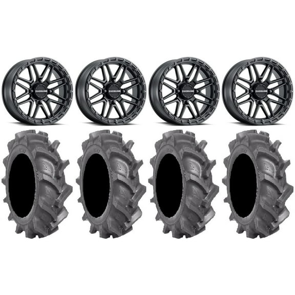 Raceline Krank XL 20" Wheels Black 38" BKT AT 171 Tires Polaris RZR XP 1000 / PRO XP / Ranger XP 900/1000