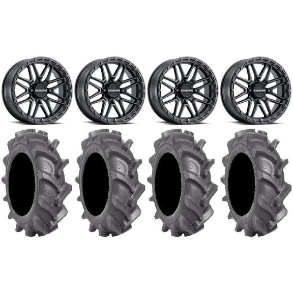 Raceline Krank XL 22" Wheels Black 35" BKT AT 171 Tires Polaris RZR XP 1000 / PRO XP / Ranger XP 900/1000