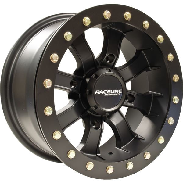 Raceline Mamba Beadlock ATV Wheel - Black [14x7] 4/137 - (5+2) 10MM ...