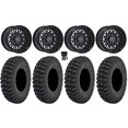 thumbnail image 1 of Raceline Omega 14" Wheels Black 30" Warrior AT Tires Sportsman RZR Ranger, 1 of 4