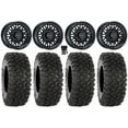 thumbnail image 1 of Raceline Omega 15" Wheels Gloss Black 33" XC450 Tires Sportsman RZR Ranger, 1 of 4