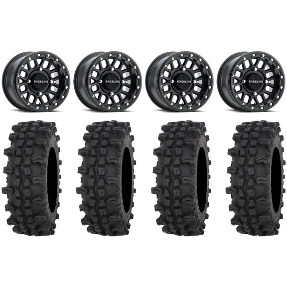 Raceline Podium Bdlk 14" Bk Wheels 28" ACP Tires Sportsman 550 850 1000