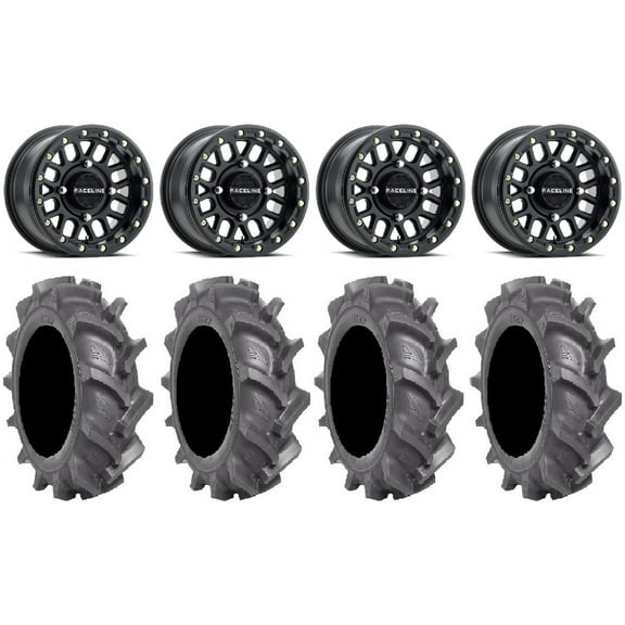 Raceline Podium Bdlk 14" Bk Wheels 28" BKT AT 171 Tires Can-Am Commander Maverick Renegade Outlander Defender