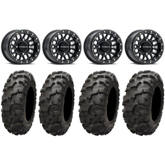 Raceline Podium Bdlk 14" Bk Wheels 28" Blackwater Tires Polaris RZR XP 1000 / PRO XP / Ranger XP 900/1000
