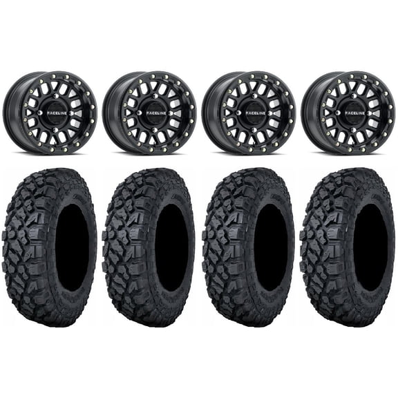 Raceline Podium Bdlk 14" Bk Wheels 32" Klever X/T Tires Polaris RZR XP 1000 / PRO XP / Ranger XP 900/1000