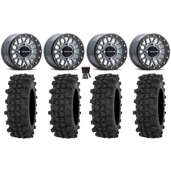 Raceline Podium Bdlk 14" Gy Wheels 27" ACP Tires Polaris RZR XP 1000 / PRO XP / Ranger XP 900/1000