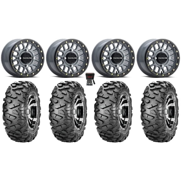 Raceline Podium Bdlk 14" Gy Wheels 30" BigHorn Tires Polaris RZR XP 1000 / PRO XP / Ranger XP 900/1000