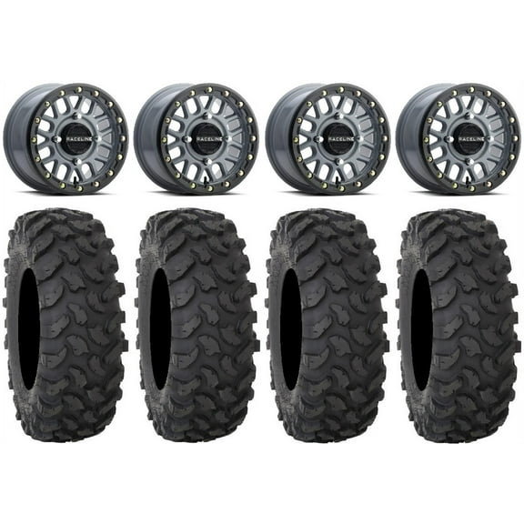 Raceline Podium Bdlk 14" Gy Wheels 32" XTR370 Tires Polaris RZR XP 1000 / PRO XP / Ranger XP 900/1000