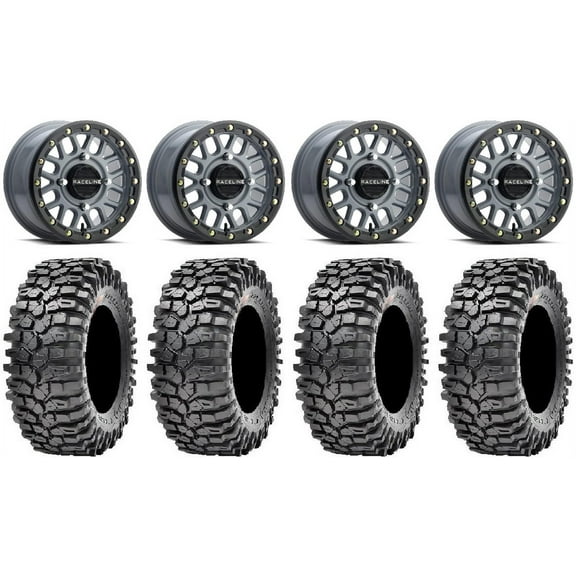 Raceline Podium Bdlk 14" Gy Wheels 35" Roxxzilla Tires Sportsman RZR Ranger