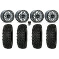 thumbnail image 1 of Raceline Podium Bdlk 14" Wheels Grey 28" Roctane ST Tires Sportsman RZR Ranger, 1 of 4