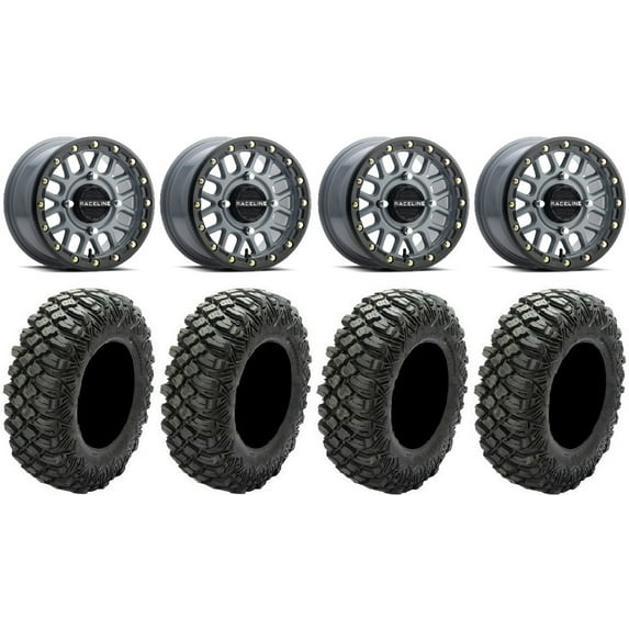 Raceline Podium Bdlk 15" Gy Wheels 30" Crawler XR Tires Polaris RZR XP 1000 / PRO XP / Ranger XP 900/1000