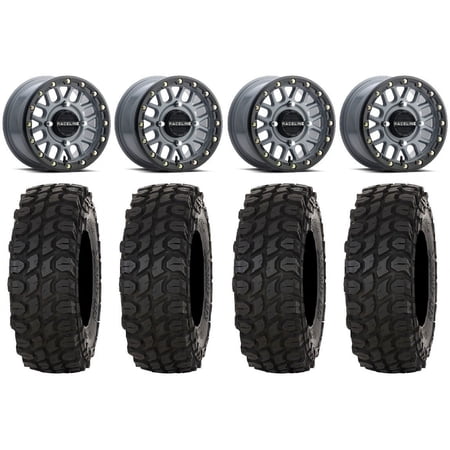Raceline Podium Bdlk 15" Wheels Gy 35" XComp ATR Tires Polaris RZR XP 1000 / PRO XP / Ranger XP 900/1000