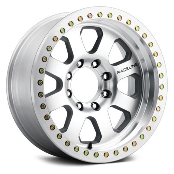 Raceline RCLRT260M-201081-38 20 x 10 in. 8x170 Bolt Pattern 38 mm Offset Machined Wheel