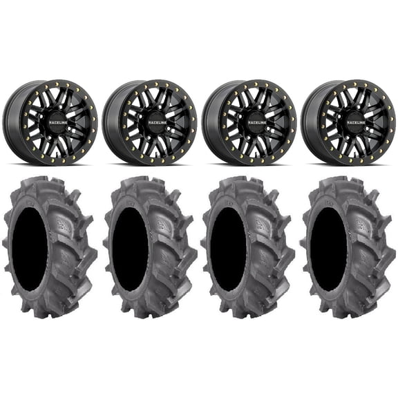 Raceline Ryno Bdlk 14" Bk Wheels 28" BKT AT 171 Tires Kawasaki Mule Pro FXT