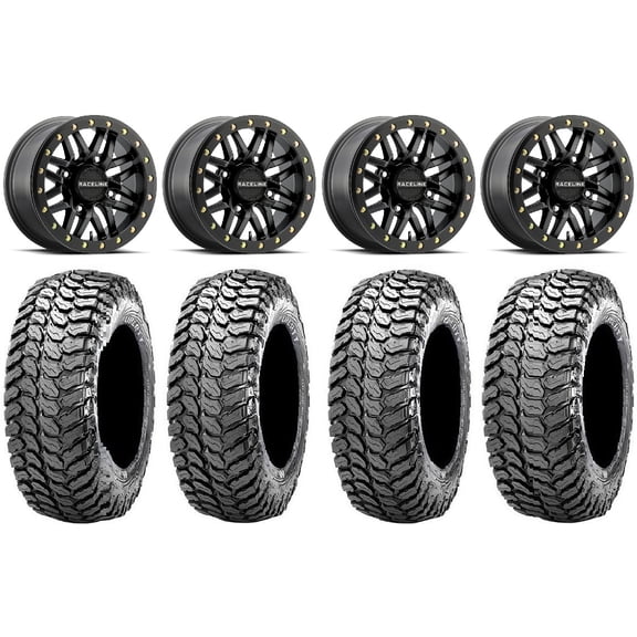 Raceline Ryno Bdlk 14" Bk Wheels 28" Liberty Tires Can-Am Commander Maverick Renegade Outlander Defender