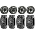 thumbnail image 1 of Raceline Ryno Bdlk 14" Gm Wheels 26" Bear Claw HTR Tires Kawasaki Mule Pro FXT, 1 of 4