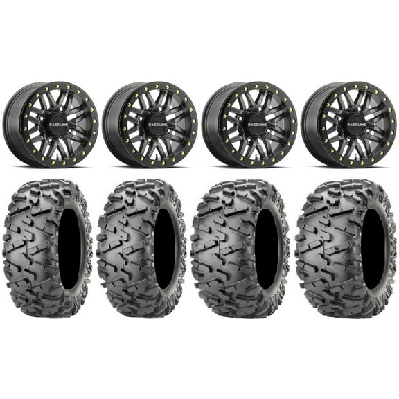 Raceline Ryno Bdlk 14" Gm Wheels 26" BigHorn 2.0 Tires Can-Am Commander Maverick Renegade Outlander Defender