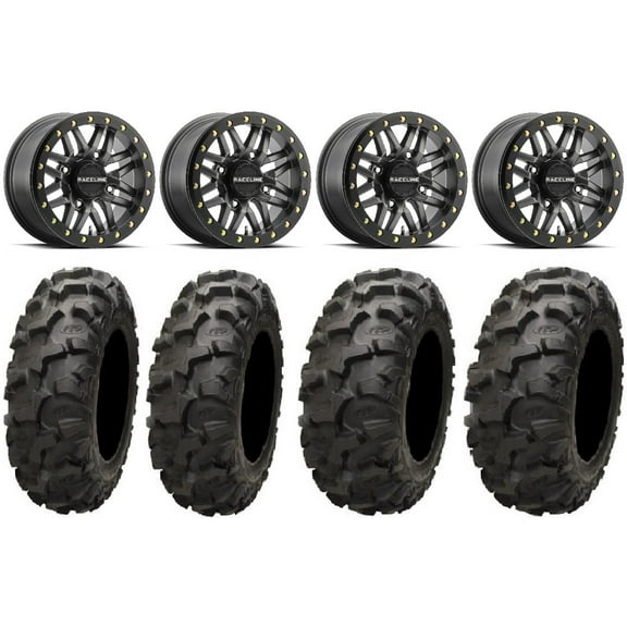 Raceline Ryno Bdlk 14" Gm Wheels 27" Blackwater Tires Polaris RZR XP 1000 / PRO XP / Ranger XP 900/1000