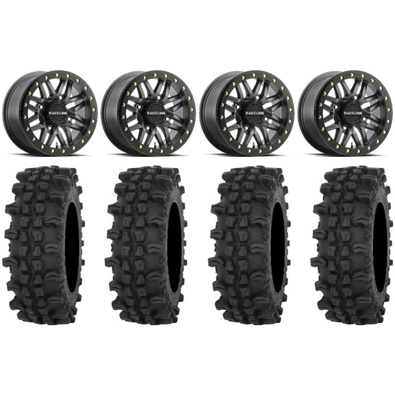 Raceline Ryno Bdlk 14" Gm Wheels 28" ACP Tires Sportsman RZR Ranger