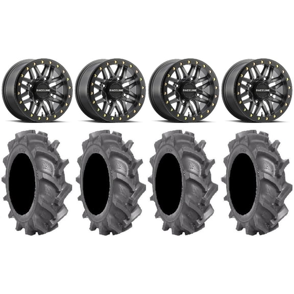 Raceline Ryno Bdlk 14" Gm Wheels 30" BKT AT 171 Tires Sportsman RZR Ranger