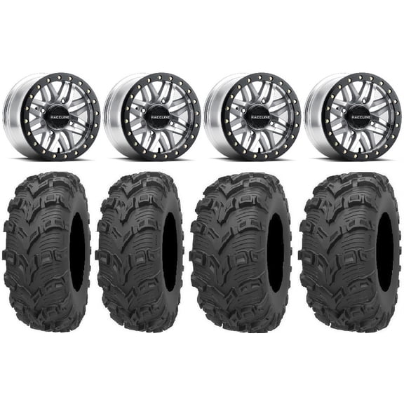 Raceline Ryno Bdlk 14" Mh Wheels 26" Bear Claw EVO Tires Sportsman 550 850 1000