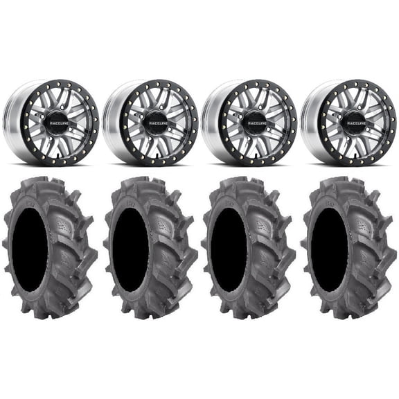 Raceline Ryno Bdlk 14" Mh Wheels 28" BKT AT 171 Tires Sportsman RZR Ranger