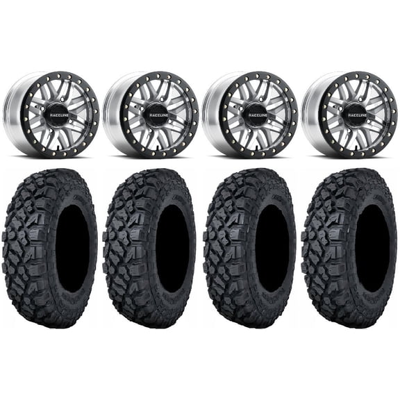 Raceline Ryno Bdlk 14" Mh Wheels 30" Klever X/T Tires Can-Am Maverick X3 / Honda Pioneer 1000 / Talon