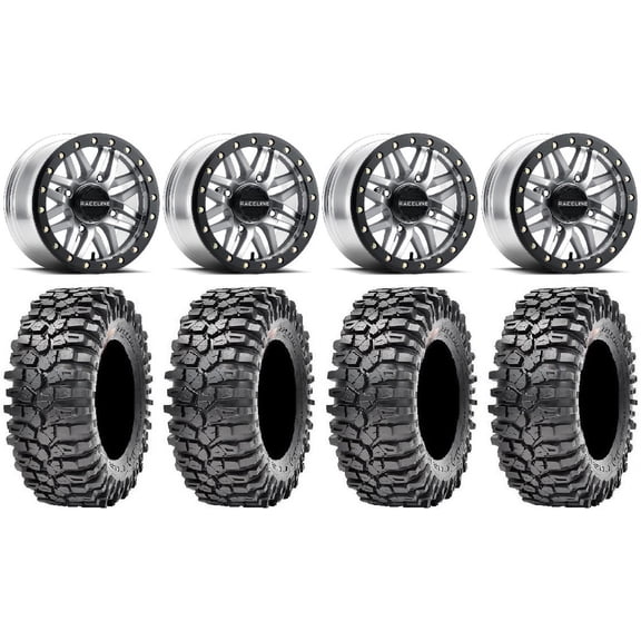 Raceline Ryno Bdlk 14" Mh Wheels 35" Roxxzilla Tires Sportsman RZR Ranger