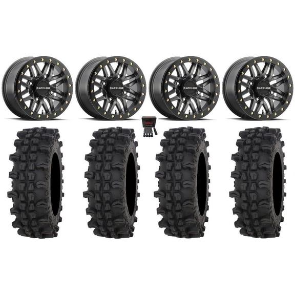 Raceline Ryno Bdlk 14" Wheels Gm 27" ACP Tires Sportsman 550 850 1000