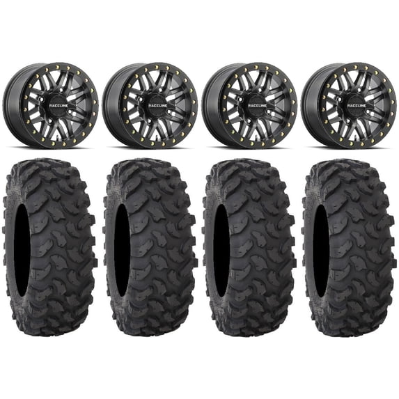 Raceline Ryno Bdlk 15" Gm Wheels 32" XTR370 Tires Can-Am Maverick X3 / Honda Pioneer 1000 / Talon