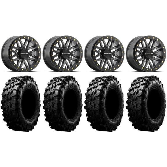 Raceline Ryno Bdlk 15" Gm Wheels 33" Carnivore Tires Polaris RZR XP 1000 / PRO XP / Ranger XP 900/1000