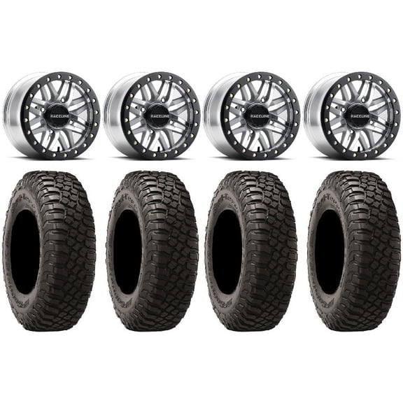 Raceline Ryno Bdlk 15" Mh Wheels 32" BFG KM3 Tires Polaris RZR XP 1000 / PRO XP / Ranger XP 900/1000