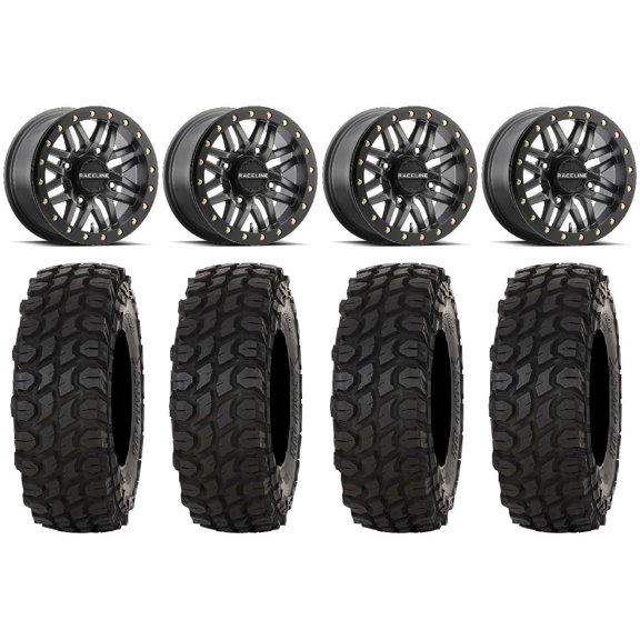 Raceline Ryno Bdlk 15" Wheels Gm 35" XComp ATR Tires Can-Am Maverick X3 / Honda Pioneer 1000 / Talon