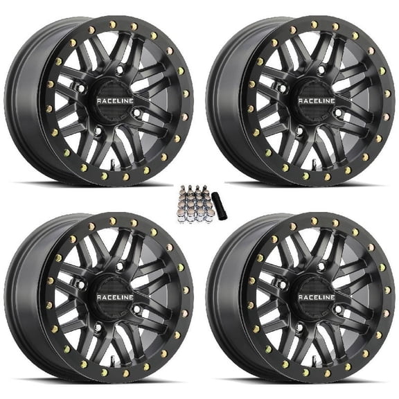 Raceline Ryno Beadlock UTV Wheels/Rims Gunmetal 14" Kawasaki Teryx Mule
