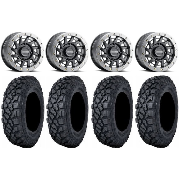 Raceline Squad Bdlk 15" Wheels Bk +10mm 32" Klever X/T Tires Polaris RZR XP 1000 / PRO XP / Ranger XP 900/1000