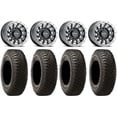 thumbnail image 1 of Raceline Squad Bdlk 15" Wheels Bk +38mm/+10mm 30" BFG KM3 Tires Honda Talon, 1 of 5